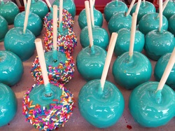 Blue candy apples